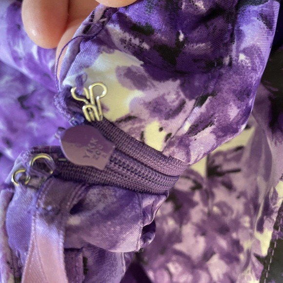 White House Black Market 12 Strapless Dress Floral Ruffle Tiered Cocktail NWT - Picture 11 of 12